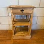 Nachtkastje - teakhout - handgemaakt - 1 lade - TTM Wonen, Huis en Inrichting, Slaapkamer | Nachtkastjes, Minder dan 45 cm, Nieuw