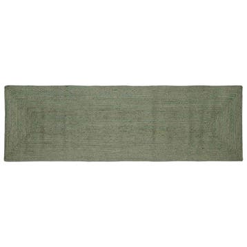 vidaXL Gebied Tapijt Olijfgroen 80 x 250 cm Jute, Huis en Inrichting, Verzenden, Nieuw