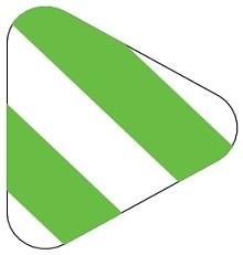 Haaientanden gestreept (20 stuks) - Wit & Groen - Anti -, Verzenden