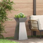 vidaXL Pilaar Plantenbak Zilver 35 x 35 x 73 cm Roestvrij, Verzenden, Minder dan 60 cm, Nieuw, Metaal
