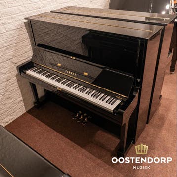 Yamaha U3H PE messing piano - 1496448, Zo goed als nieuw, Zwart, Piano