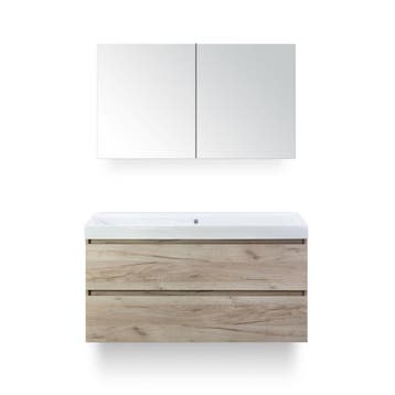Maxx XL Badmeubelset 120 cm - Craft Oak - Wastafel Just, Ophalen of Verzenden, Nieuw