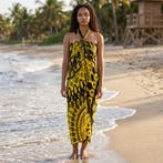 Sarong / pareo - Strandkleding wikkelrok - Zwart / gele Mand, Ophalen of Verzenden, Nieuw