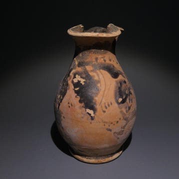 Oud-Grieks, Magna Graecia Aardewerk Oinochoë. 10,5 cm L.