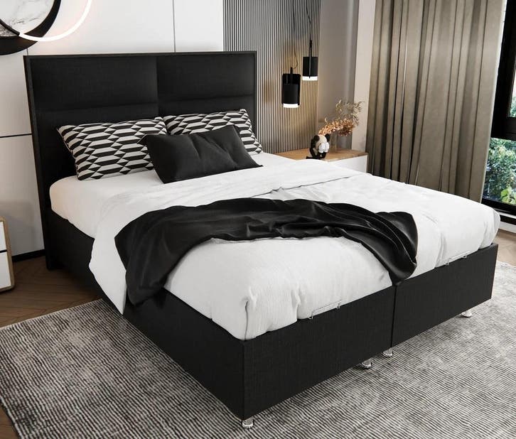 Twijfelaar opberg boxspring 120x200 inclusief matras, Huis en Inrichting, Slaapkamer | Boxsprings, Beige, Blauw, Bruin, Crème