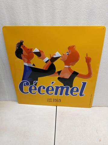 Cecemel - Cécémel sinds 1949 - Emaille plaat - stel -