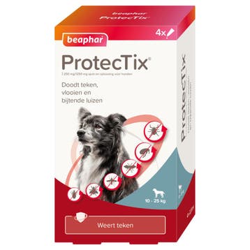 Beaphar ProtecTix® hond 10-25kg 4 pipetten, Verzenden