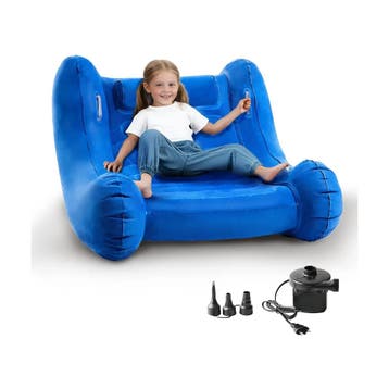 DENMOSTY sensorische schommelstoel kind opblaasbaar blauw, Verzenden, Nieuw
