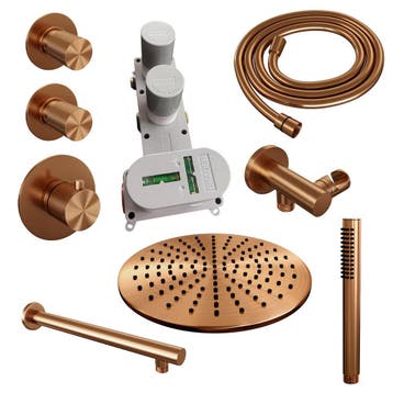 Brauer Copper Carving Thermostatische Regendoucheset Inbouw, Ophalen of Verzenden, Nieuw