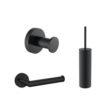 Sani Royal Toilet Accessoires Set Mat Zwart incl, Doe-het-zelf en Verbouw, Nieuw