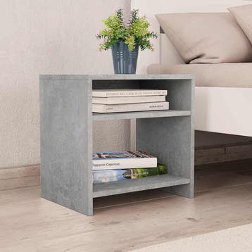 vidaXL Nachtkastjes 2 st 40x30x40 cm bewerkt hout betongrijs, Minder dan 45 cm, Verzenden, Nieuw, Minder dan 55 cm
