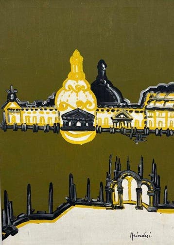 Remo Brindisi (1918-1996) - Paesaggio Veneziano, Antiek en Kunst, Kunst | Schilderijen | Modern