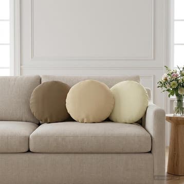 vidaXL Kussensloop 6 pcs HEERLEN Crèmekleurig Ø 40 cm, Verzenden, Nieuw
