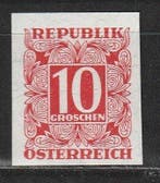 Oostenrijk 1949 - Portzegel. Een ongetande proef op, Gestempeld