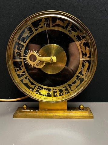 Tafelklok - Heinrich - Art Deco - Verguld messing -, Antiek en Kunst