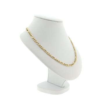 Gouden Figaro schakelketting, Sieraden, Tassen en Uiterlijk, Kettingen, Ophalen of Verzenden, Gebruikt, Goud, Goud