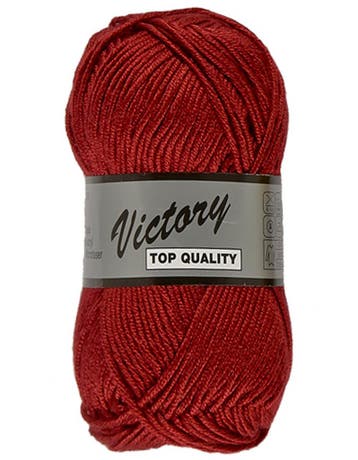 Lammy Yarns Victory - 42 Donkerrood - Zijdeglans Acrylgare, Ophalen of Verzenden, Nieuw