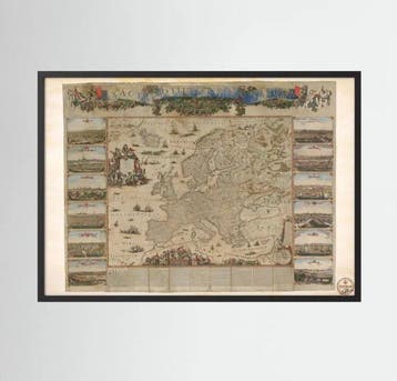 OLD MAPS - Europa: Exacta Totius Europae Tabula, Late 17th, Boeken, Nieuw