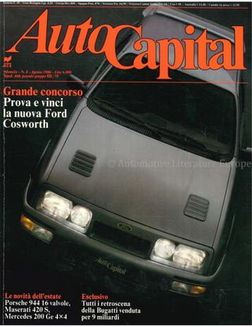 1986 AUTOCAPITAL MAGAZINE 08 ITALIAANS, Nieuw, Author