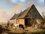 Louis Pierre Verwee (1807-1877) - Return of the Cattle, Antiek en Kunst, Kunst | Schilderijen | Klassiek