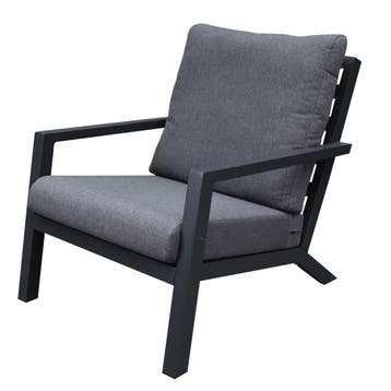 Malaga lounge tuinstoel aluminium antraciet, Ophalen of Verzenden, Nieuw, Aluminium