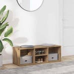 vidaXL Schoenenopbergbank 105x35x35 cm bewerkt hout, Verzenden, Nieuw