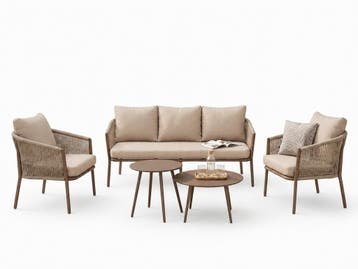 Stoel-Bank  Loungeset   Serre  Olefin  Bruin  The Outsider, Verzenden, Nieuw