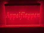 Appelflappen appel flappen neon bord lamp LED verlichting re, Verzenden, Nieuw