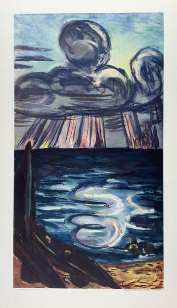 Max Beckmann (after) - Ocean and Clouds , 1943 - Rare