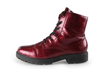 Rieker Veterboots in maat 41 Rood, Verzenden, Overige typen, Zo goed als nieuw, Rood