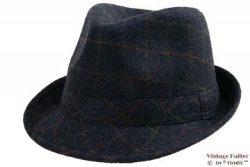 Gleufhoed Trilby Hawkins donker blauw 57, 58, 59 en 60 nieuw, Ophalen of Verzenden, Nieuw, Hoed