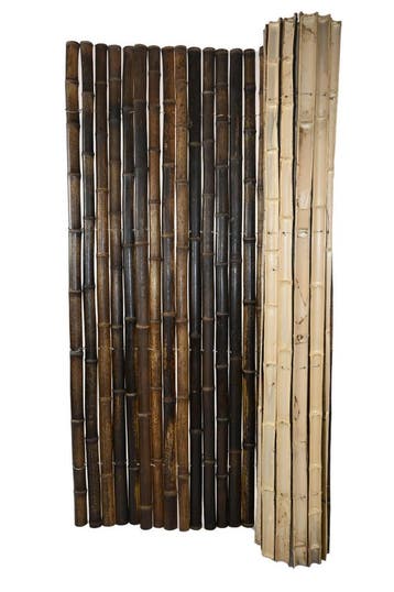 Bamboemat half rond zwart 180x180cm, Verzenden, Nieuw