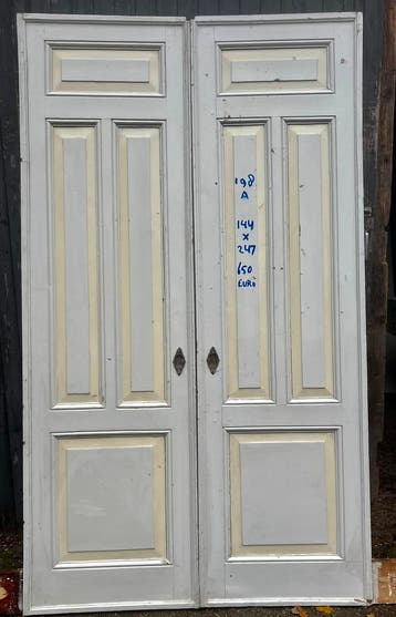 25 sets kamer en suite deuren met en zonder glas, Doe-het-zelf en Verbouw, Deuren en Horren, Ophalen of Verzenden, Gebruikt, Glas