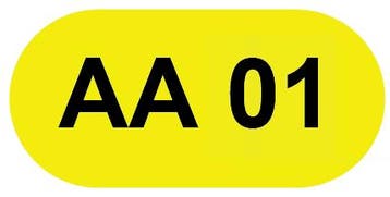 Dot Marking Ovaal – Bedrukt met tekst en/of barcode - Rood -, Verzenden