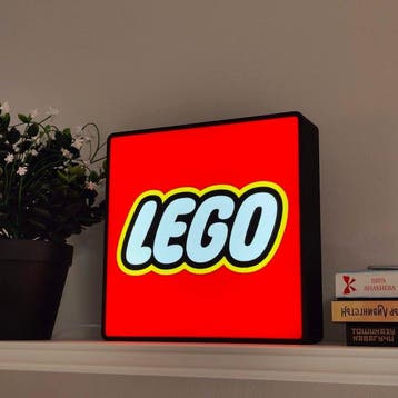 LEGO Custom Item - Lighted LEGO-Style Logo Desktop Sign, Nieuw