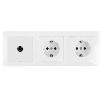 Coax Contactdoos - Wandcontactdoos - Aigi Cika - Inbouw -, Kunststof, Overige typen, Nieuw, Ophalen of Verzenden