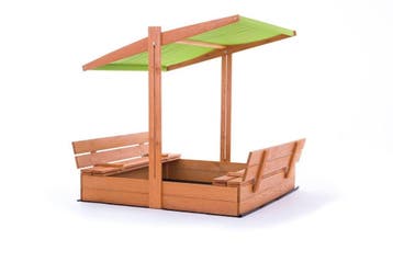 Houten Zandbak 120x120 | Groen Dak | Nieuw | OP=OP, 100 tot 200 cm, Nieuw, Ophalen of Verzenden, Minder dan 25 cm