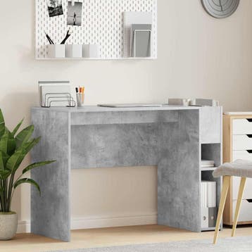 vidaXL Bureau Beton Grijs Bewerkt hout 109 x 50 x 78 cm, Verzenden, Nieuw