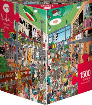 Triangle Box - Legpuzzel Record Store (1500 stukjes) | Heye, Verzenden, Nieuw