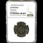 Portugees Timor. 1 Escudo Coin (Certified by NGC - AU