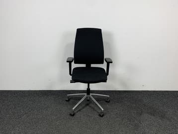 Bureaustoel Interstuhl Zwarte Stof Chroom Onderstel, Huis en Inrichting, Bureaustoelen, Ophalen of Verzenden, Ergonomisch, Gebruikt