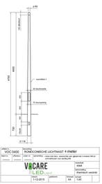 4 meter bovengronds stalen lantaarnpaal / lichtmast staa..., Nieuw