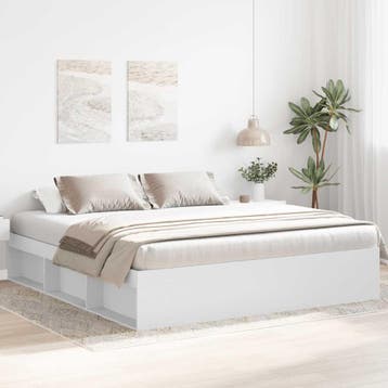 vidaXL Bedframe wit 180x200 cm Super King Size, Huis en Inrichting, Eenpersoons, Verzenden, Wit, Nieuw