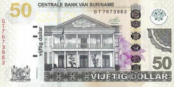 Suriname 50 Dollar UNC - Centrale Bank van Suriname, Verzenden