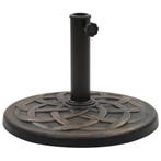 vidaXL Parasolvoet rond 19 kg polyresin bronskleurig, Verzenden, Nieuw, Minder dan 1 meter, Parasolvoet