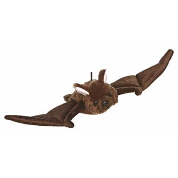 Aurora vleermuis knuffel - bruin - pluche - 20 cm, Verzenden, Nieuw