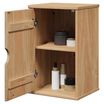 vidaXL Badkamerwandkast OTTA 35x30x55 cm massief grenenhout, Verzenden, Nieuw, (Half)hoge kast, Minder dan 100 cm
