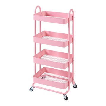 Keukentrolley Pyhäntä met 4 manden 103,5x46x35 cm roze [en.c, Verzenden