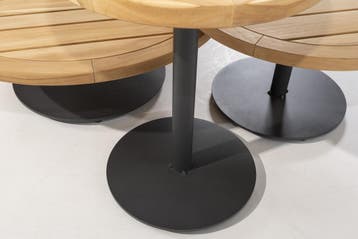 Volta lounge tuintafel middenpoot  80xH30 cm  aluminium, Tuin en Terras, Tuintafels, Ophalen of Verzenden, Nieuw, Teakhout