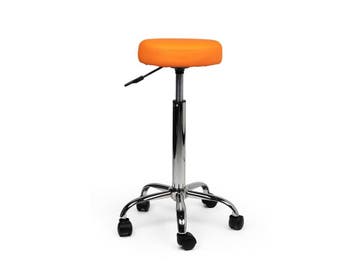 Tabouret Oranje - Hoge uitvoering, In hoogte verstelbaar, Nieuw, Kunststof